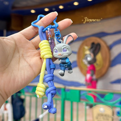 Zootopia Cartoon Character Injection Molding 3D Keychain Premium Design Anime Themed Accessories Collectible Toy Figures Gift