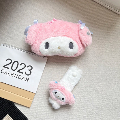 Sanrio My Melody Headrest Back Cushion Car Seat Belt Cover Stuffed Anime Japanese Style Pillow Comfortable Neck Pillow Girl Gift