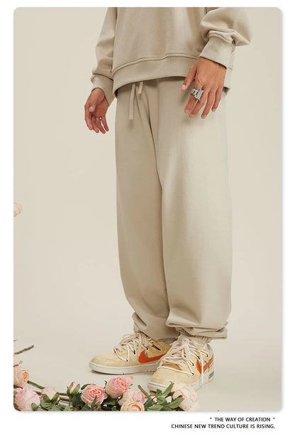 ZODF New Men Heavy Weight 440gsm Solid Sweatpants Unisex Loose Basic Casual Comfortable Sport Pants Joggers Streetwears HY0628