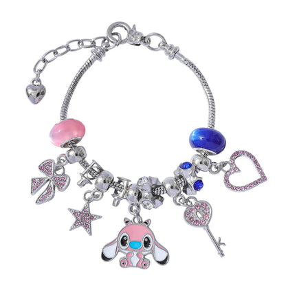 New Disney Stitch  24-Grid Christmas Countdown Calendar Blind Box - Alloy Bracelet Gift Set For Halloween & Xmas