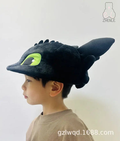 2025 New Dragon Taming Master Plush Doll Children'S Hat Dinosaur Hat Role Playing Prop Children'S Gift