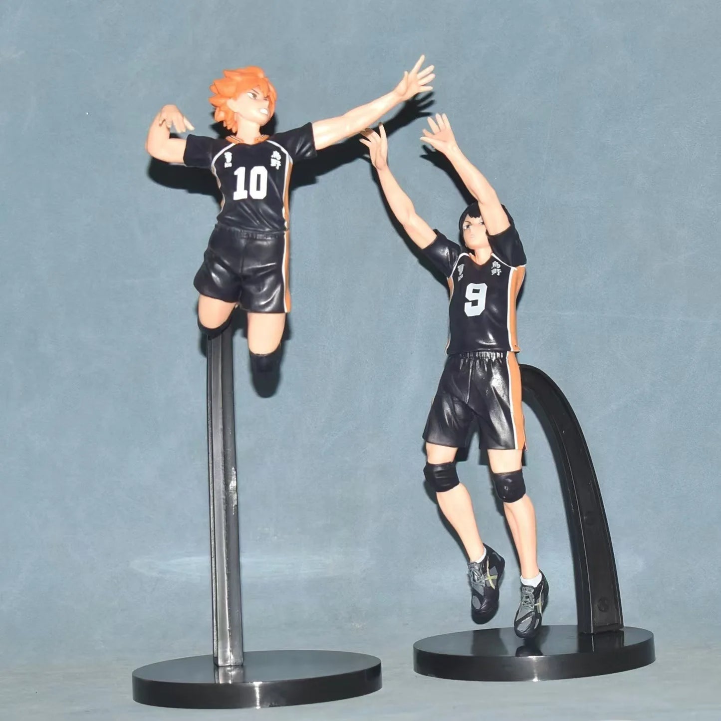 Anime Haikyuu Tobio Kageyama Shoyo Hinata Figure National Competition Net Jumping Pose 1/8 Model Toy Gift Aciton Figure 26cm