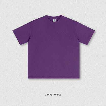 ZODF New 2025 Spring Summer 235gsm Solid Cotton T-Shirts For Men Women Unisex Loose Basic T Shirt Tees Brand Tops HY0970