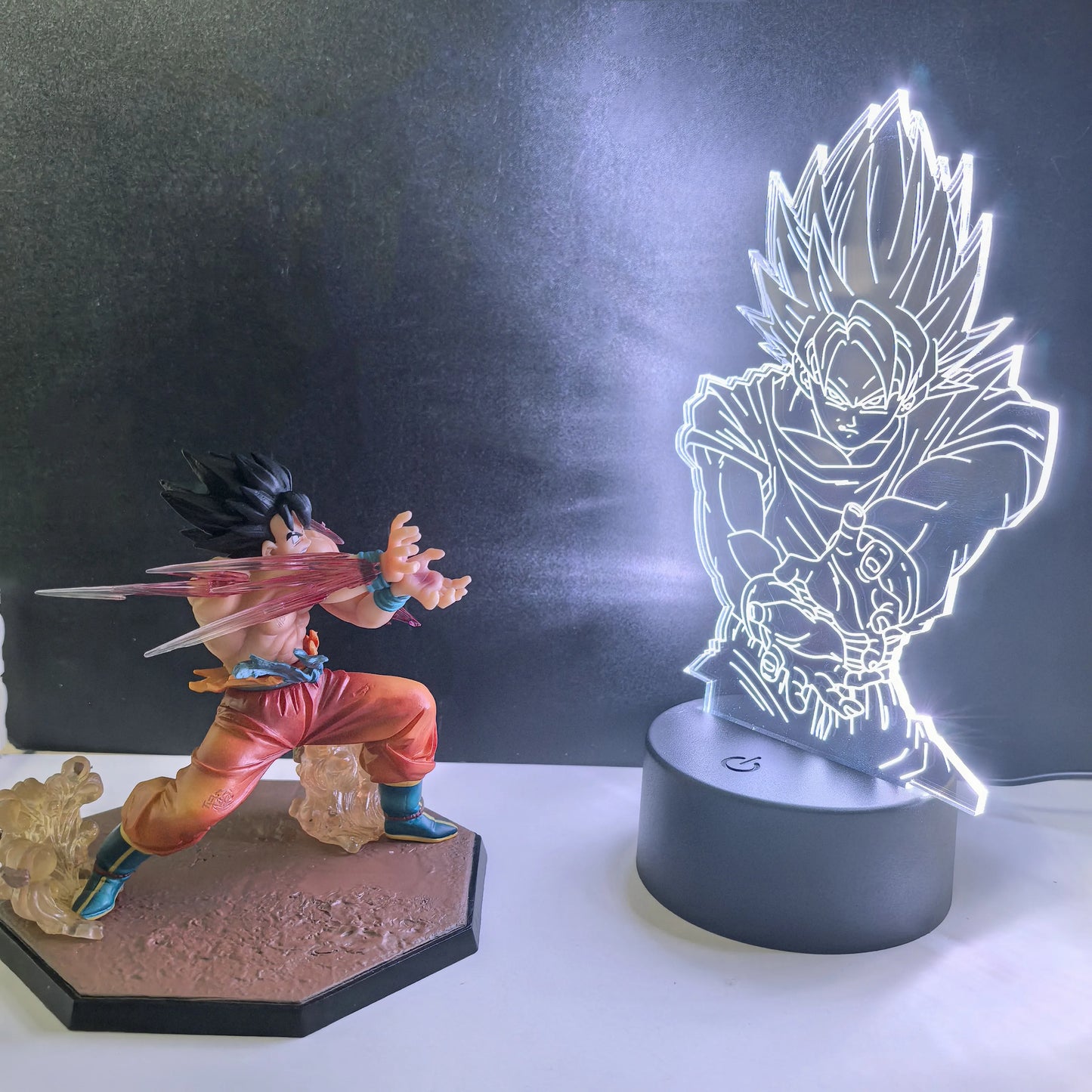 Dragon Ball Z Anime Figure Toys Son GOKU Kaiouken Action Figurine PVC Model Collection LED For Child Birthday Gift