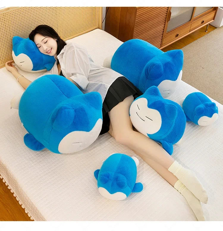 30-65cm Pokemo Snorlax Plush Toy Pillow Cute  Anime Cartoon Snorlax Doll Huge Cushion Sleep Pillow for Kids Birthday Xmas Gift