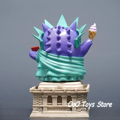 14cm Pokemon Gengar PVC Figure Anime Cosplay Statue of Liberty Model Collectible Toy Christmas Gift