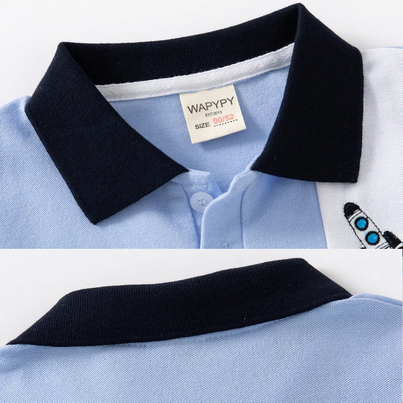 Yellow Polos for Boys Tops Cotton Korean Summer T Shirt with Collar Fashion Toddler Boy's Shirts Baby Clothes 0 to 3 6 9 Months