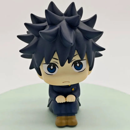 Popular Big Head Cute Anime Jujutsu Posture Figurine Naruto Shippuden Action Figures PVC Q Version Collection Model Toys Gifts