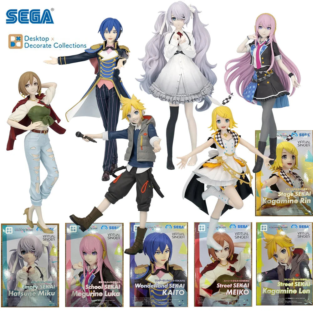 Bandai SEGA Hatsune Miku Kaito Meiko Megurine Luka Kagamine PVC Figures