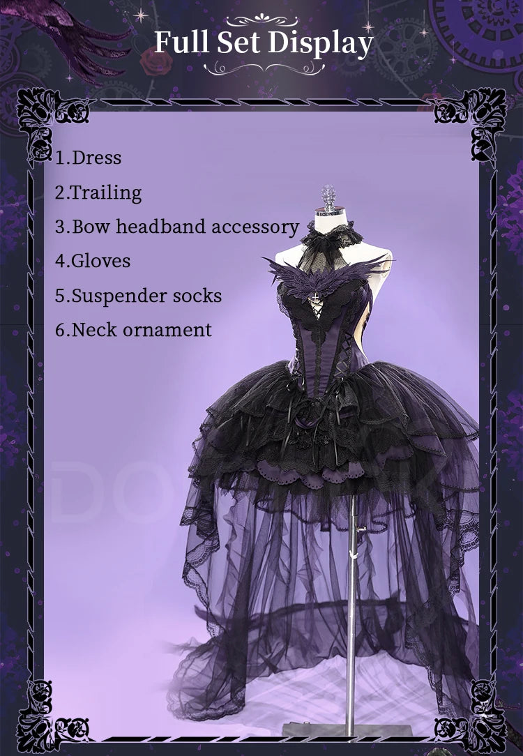 Kanamee Madokaa Homuraa Akemii Cosplay Anime DokiDoki-R Women Gothic Dress Ultimate Madokaa Halloween