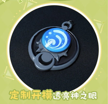 Genshin Impact Aino Cosplay Costume Wig Uniform Headwear Frog Backpack Clink-Clank Krumkake Craftshop Halloween for Women Girls