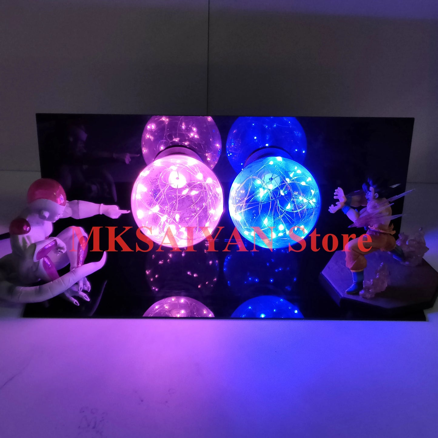 Dragon Ball Anime Lamp Goku vs Freeza Kamehameha Led Diy Action Figure Toys DBZ 3d Atmosphere Lamp Figurine PVC Model