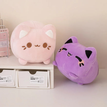 20cm Colorful Plush Cats Cartoon Peach Cat Plushies Soft Toy Lovely Meow Cat Stuffed Doll Kawaii Decor Girl Boy Birthday Gift