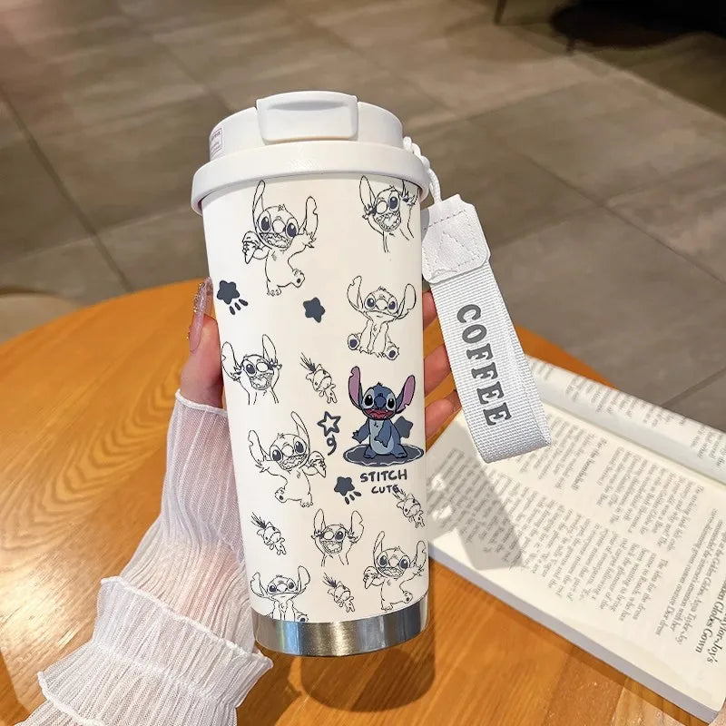 Disney Cup Anime Lilo & Stitch Water Bottle Water Cup Student Kid Anime Stitch Insulated Cup Stainless Steel Drinking Cups Gifts