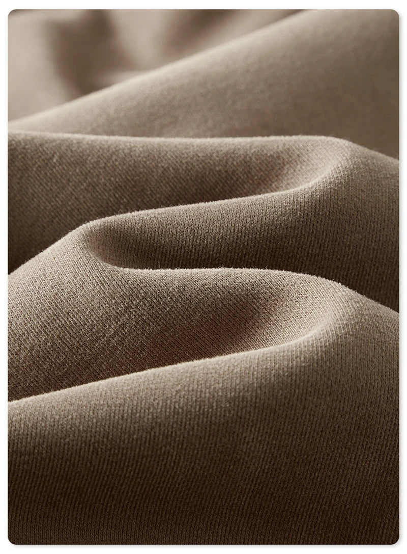 ZODF New Winter Men Zipper Fleece Hoodies Unisex Loose Heavy Weight Thick Warm Basic 420gsm Hooded Coats Hoodie HY0747