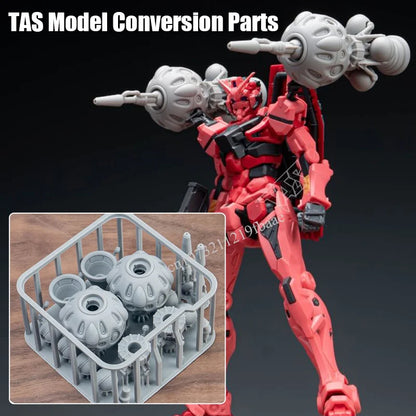 TAS Model Red GQuuuuuuX Conversion Parts Bits-2 Pieces PMC-BD-69-1 for HG 1/144 gMS-α 3D Print Highly Accurate Resin Parts DIY