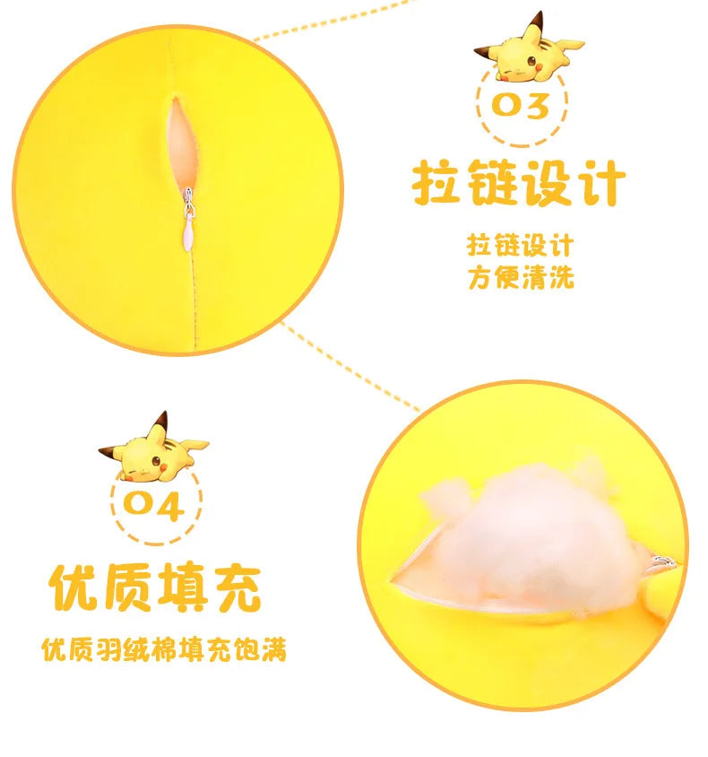 40/50/60/80/100CM Big Size Pokemon Pikachu  Plush Toy Kawaii Stuffed Cartoon Anime Comfortable Soft Doll Christmas Plushies Gift