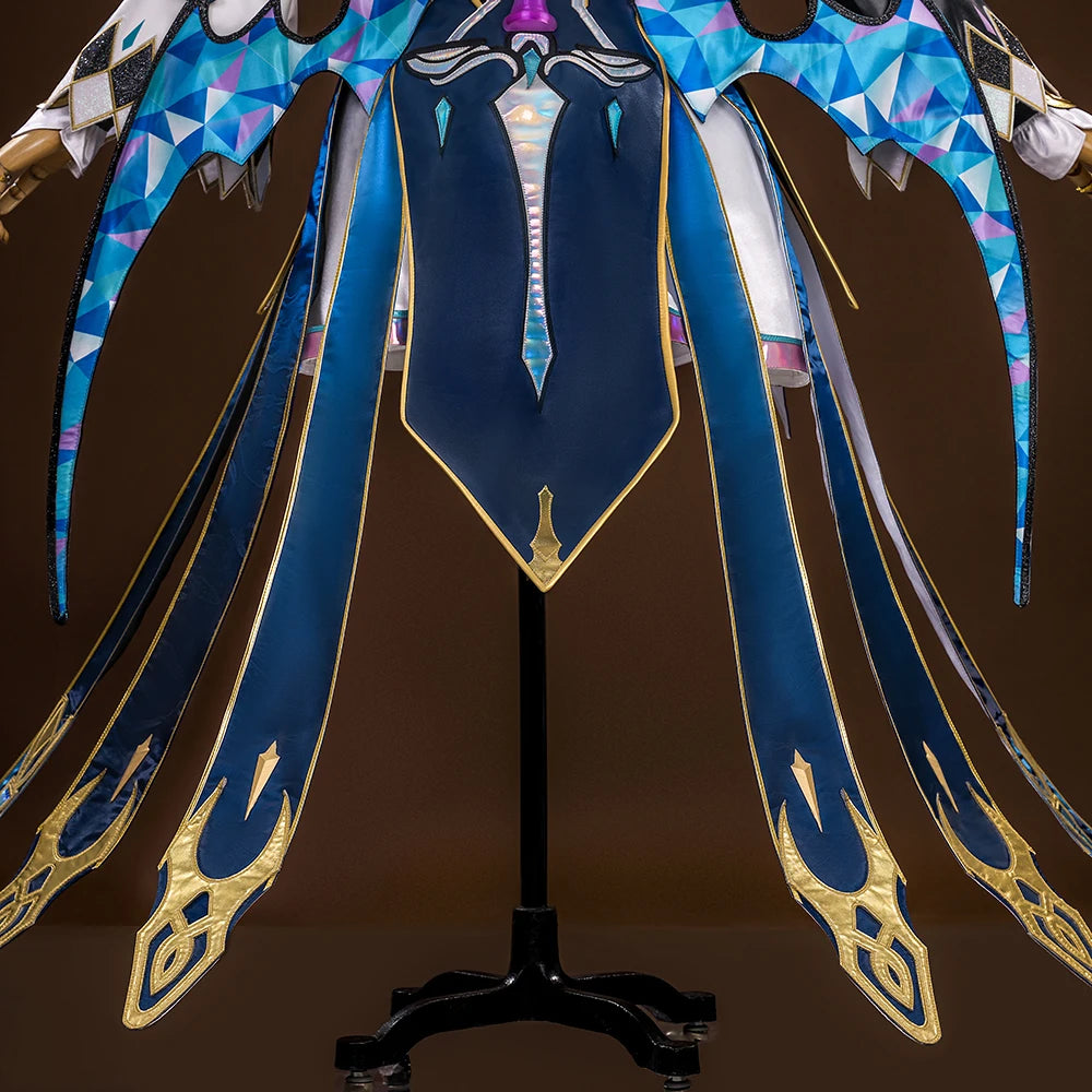 Honkai Star Rail Cerydra Cosplay Costume Wig Dress Uniform Crown Wings Headwear Halloween Party for Women Girls Carnival iCoser