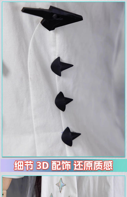 Arknights Eblana Dublinn Cosplay Costume Necrass Uniform Jacket Headwear Earrings Halloween Party for Women Girls Props iCoser