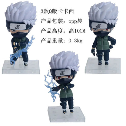 11cm 3Pcs/Set Naruto Anime Action Figure Uchiha Itachi Kakashi Cartoon Toys Itachi Akatsuki Collectible Ornament For Child Gifts