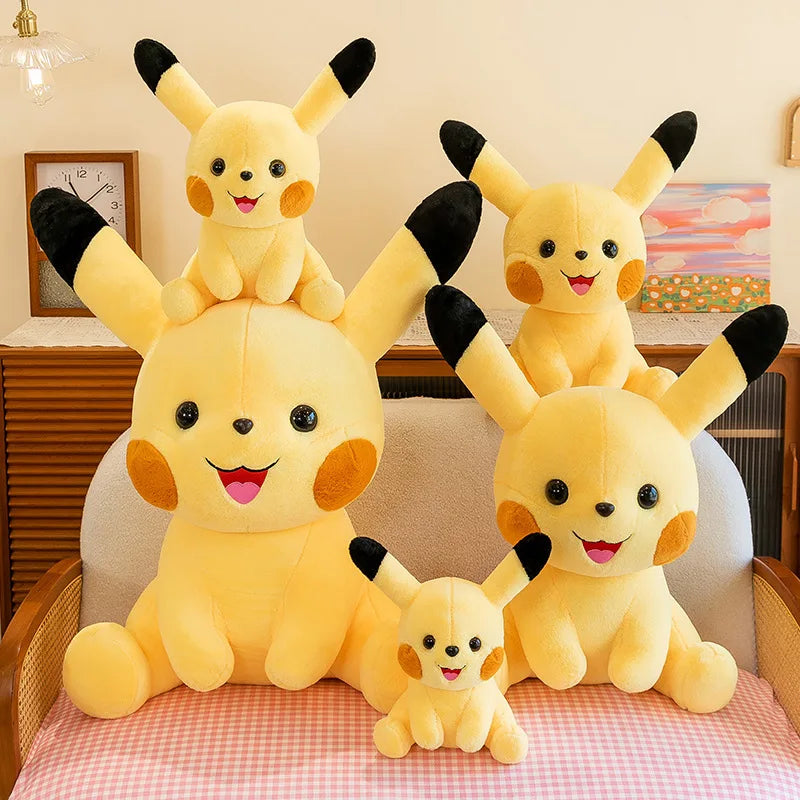 35-70CM Big Size Sitting Pikachu Plush Pokemon Cartoon Anime Peluche Kawaii Ornament Stuffed Animal Children's Toys Gifts