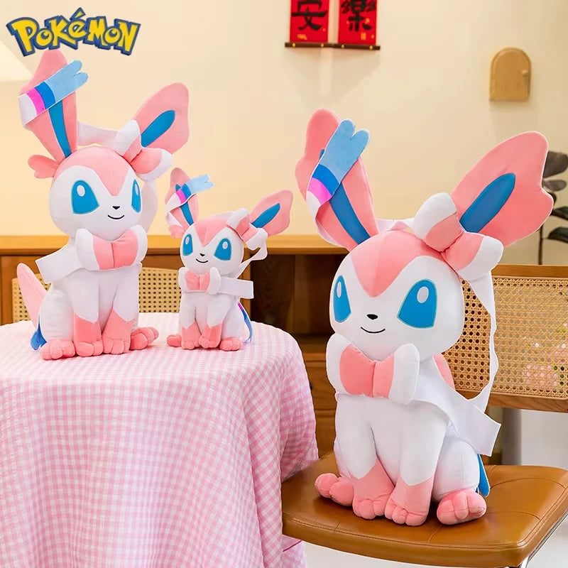40/50/75CM Big Size Pokemon Sitting Sylveon Plushies Cartoon Anime Stuffed Comfortable Soft Doll Bolster Decorate Cushion Gift