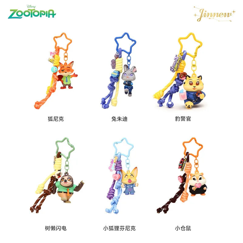Zootopia Cartoon Character Injection Molding 3D Keychain Premium Design Anime Themed Accessories Collectible Toy Figures Gift