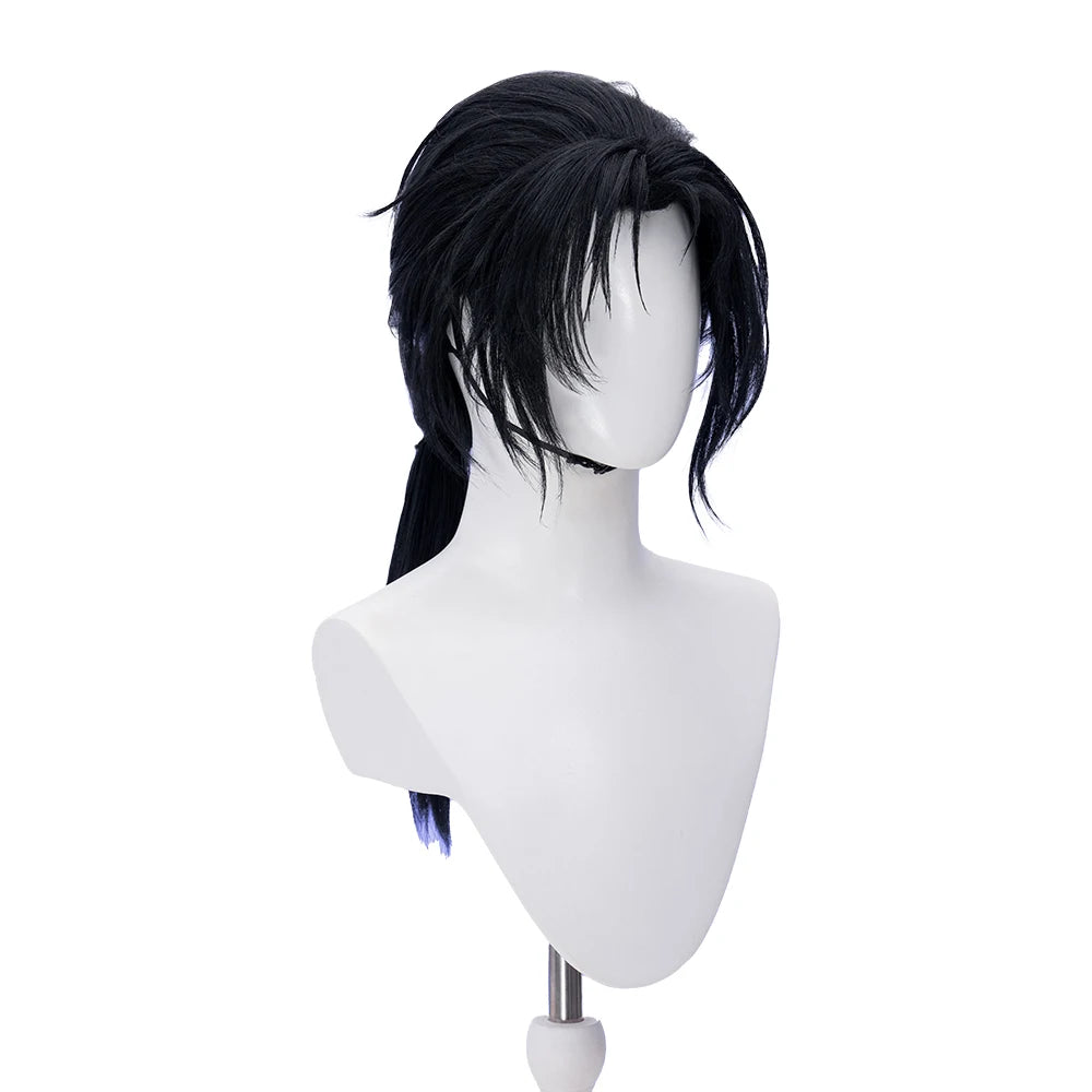IN STOCK Jiang Yan Wig Game Where Winds Meet Cosplay DokiDoki Men 60cm Black Long Hair Jiang Yan Cosplay Free Cap