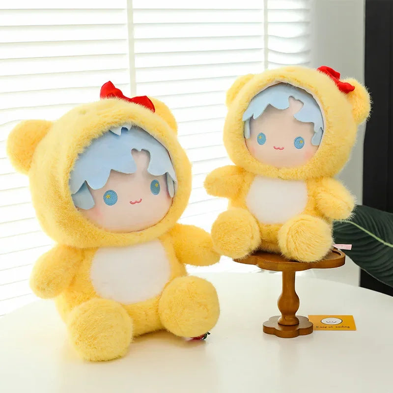 New 35/45/55CM Kawaii Movie Peripheral Yellow Little Bear Boy Stuffed Toy Soft Doll Pillow Decoration Children's Birthday Gif