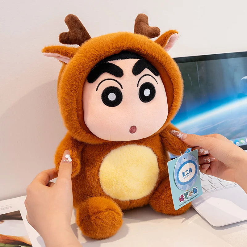 Cartoon Crayon Shin Chan Cosplay Bee Lobster Deer Plush Toy Kawaii Stuffed Figure Plushies Soft Pillow Sofa Bed Home Decor Girl