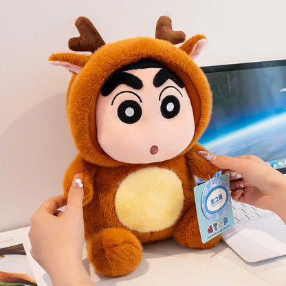 Cartoon Crayon Shin Chan Cosplay Bee Lobster Deer Plush Toy Kawaii Stuffed Figure Plushies Soft Pillow Sofa Bed Home Decor Girl