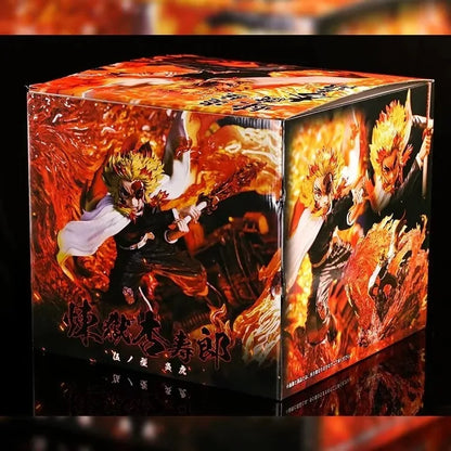 Hot Demon Slayer Rengoku Kyoujurou Fire Pillar Anime Figure Model Statue Boys Collection Desktop Decoration Ornament Toys Gifts