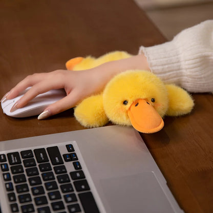 18cm Cartoon Lying Stuffed Animal Cute Horse Duck Cow Frog Plushies Kawaii Office Companion Plush Wrist Pad Wrist Support Doll