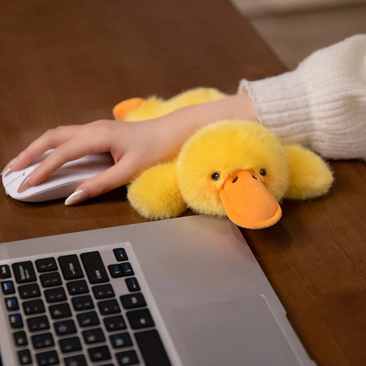 18cm Cartoon Lying Stuffed Animal Cute Horse Duck Cow Frog Plushies Kawaii Office Companion Plush Wrist Pad Wrist Support Doll