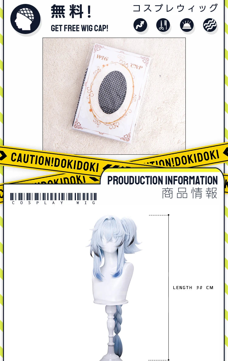 IN STOCK Lucilla Mornye Lynae Sigrika Phrolova Lupa Qiuyuan CHISA Buling Wig Game Wuthering Waves DokiDoki Women Free Wig Cap