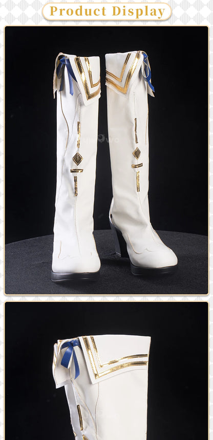 UWOWO Phoebe Shoes Game Wuthering Waves Phoebe  Cosplay Shoes White shoes Woman Size 36-43