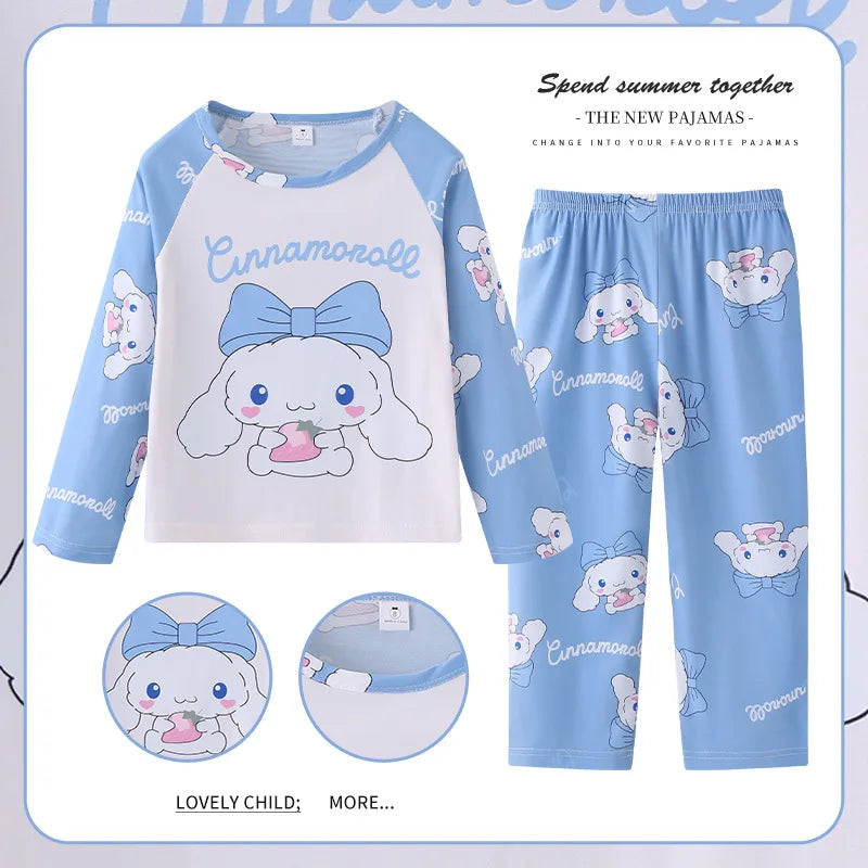 MINISO Disney Kids Pajamas Boys Pyjama Sets Long Sleeve Frozen Princess Elsa Winnie the Pooh Child Clothing Toddler Girl Pijamas