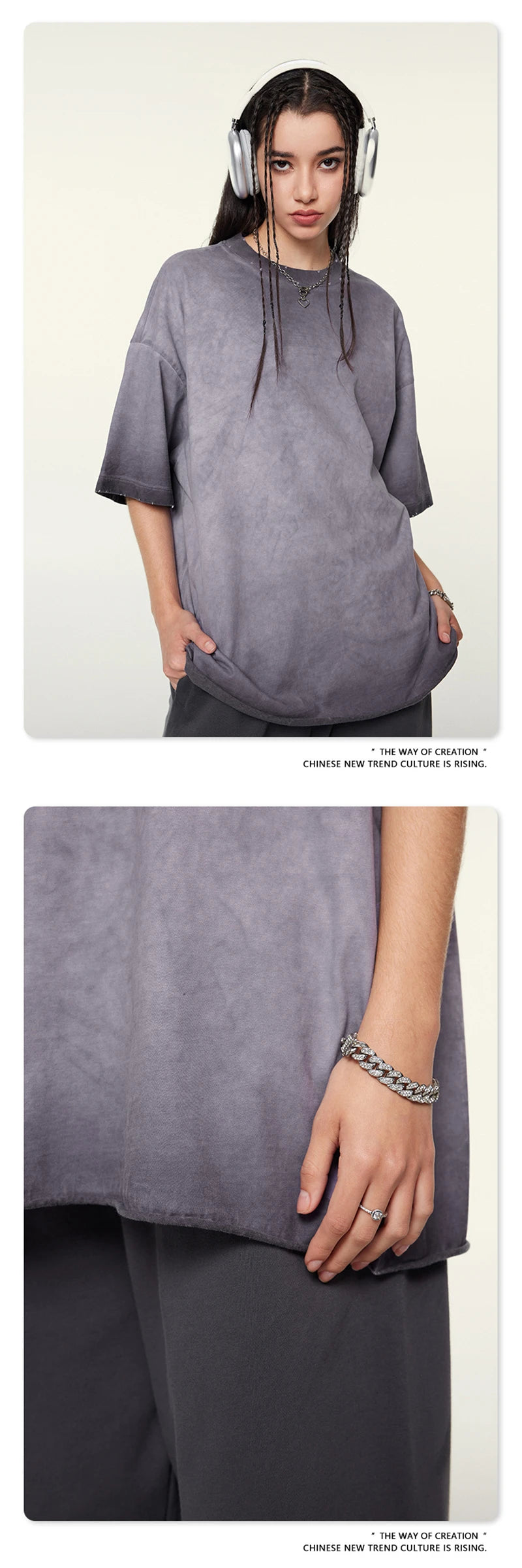 ZODF Fashion 2024 250gsm Washed Distressed T-Shirts For Men Unisex Women Retro Cotton Relax Fit T Shirt Brand Tees HY0838