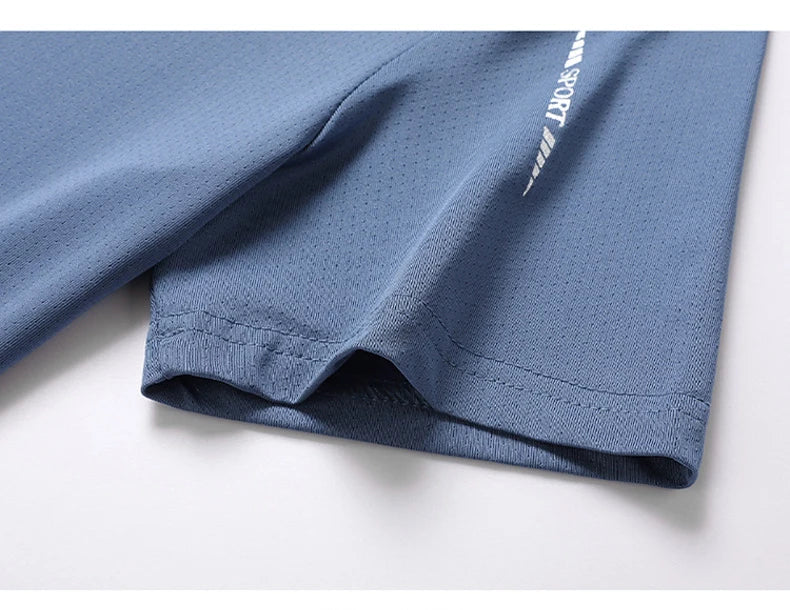 Chrlck Men’s Quick Dry Running T-Shirt Breathable Soft Elastic Outdoor Sports Tee for Hiking Fishing Summer