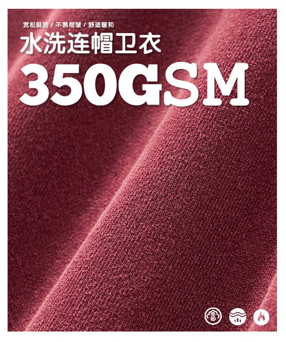 ZODF Retro Winter 350gsm Washed Zipper Fleece Hoodies For Men Unisex Loose Fit Boxy Style Thick Warm Hooded Coat Outfits HY0042