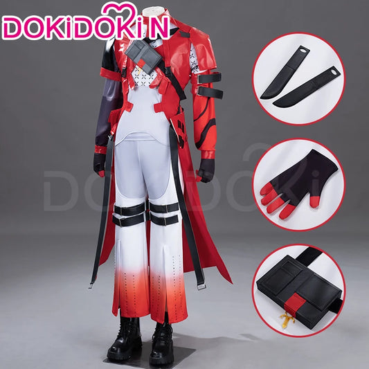 Scar Cosplay Costume Game Wuthering Waves Cosplay【S-2XL】DokiDoki-N Men Red Costume Scar Cosplay Plus Size