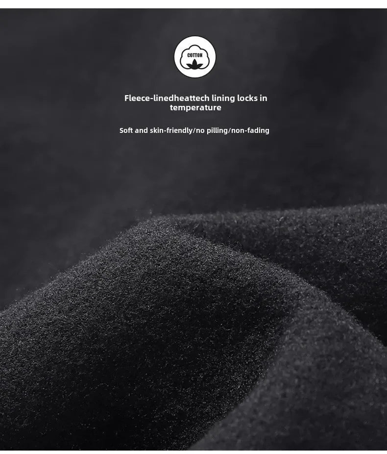 Men’s Winter Fleece-Lined Quick-Dry Warm-Up Sports Set for Running Cycling Fitness Training