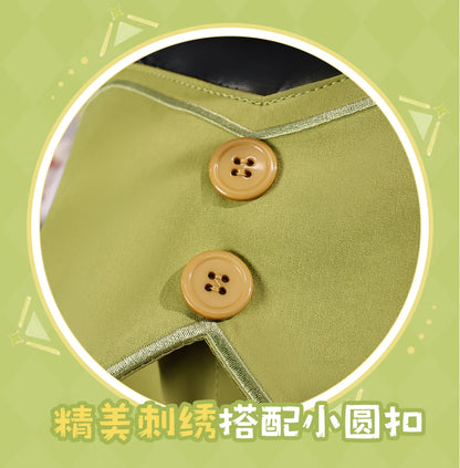 Genshin Impact Aino Cosplay Costume Wig Uniform Headwear Frog Backpack Clink-Clank Krumkake Craftshop Halloween for Women Girls