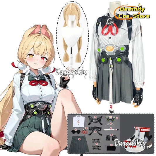 Anime Game Alice Thymefield Cosplay Costume Set S-XL Polyester