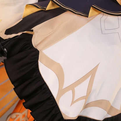 Genshin Impact Sandrone Cosplay Costume Wig Marionette Dress Uniform Headwear Eleven Fatui Harbingers Halloween Party for Women