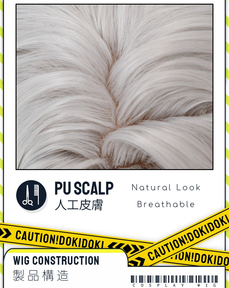 IN STOCK Varka Durin Rerir Wig Game Genshin Impact Song of the Welkin Moon DokiDoki Knights of Favonius Varka Wig Halloween Horn