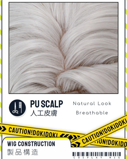 IN STOCK Varka Durin Rerir Wig Game Genshin Impact Song of the Welkin Moon DokiDoki Knights of Favonius Varka Wig Halloween Horn