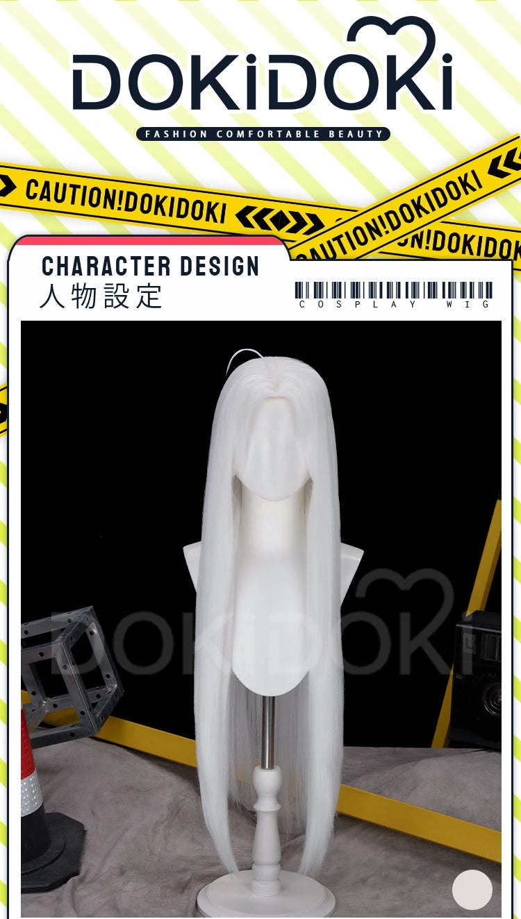 IN STOCK Seiko Ayase Wig Anime Dandadan Cosplay DokiDoki Halloween Grey Hair DAN DA DAN Seiko Glasses Ear Clips Patch Free Cap