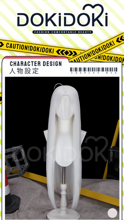 IN STOCK Seiko Ayase Wig Anime Dandadan Cosplay DokiDoki Halloween Grey Hair DAN DA DAN Seiko Glasses Ear Clips Patch Free Cap