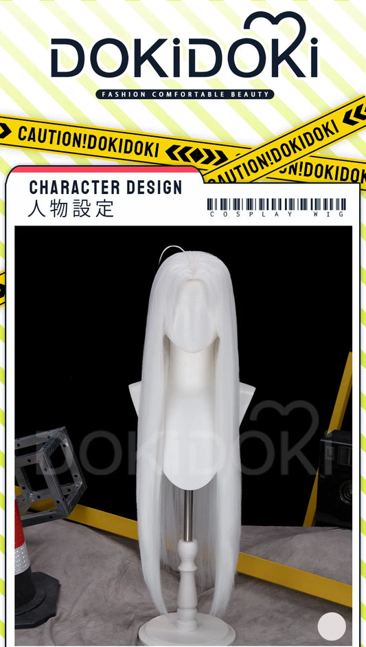 IN STOCK Seiko Ayase Wig Anime Dandadan Cosplay DokiDoki Halloween Grey Hair DAN DA DAN Seiko Glasses Ear Clips Patch Free Cap